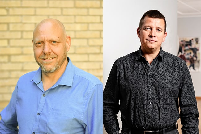 Pontus Georgsson, ordförande i Pappers, och Veli-Pekka Säikkälä, avtalssekreterare i IF Metall